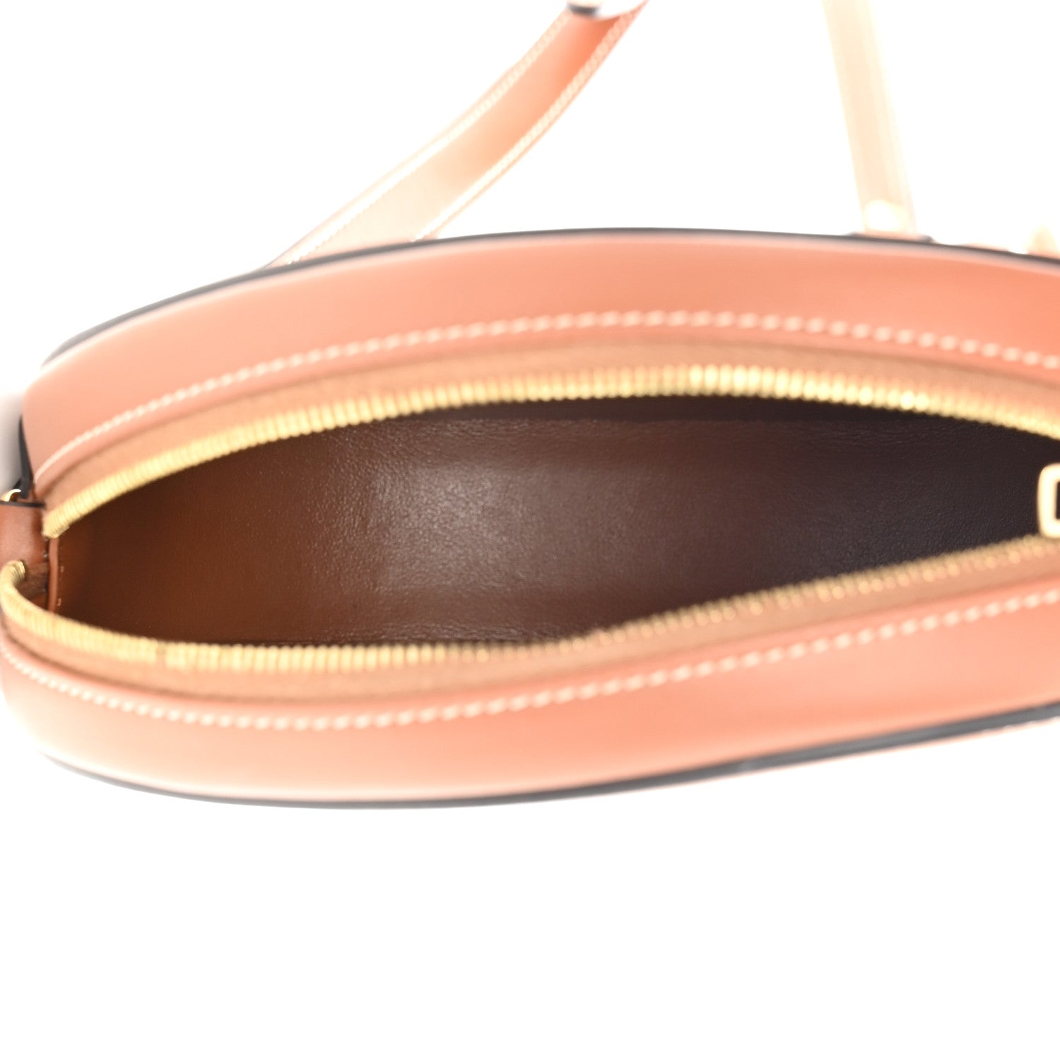 Celine Smooth Calfskin Cuir Small Triomphe Oval Crossbody Purse Tan 5 of 11