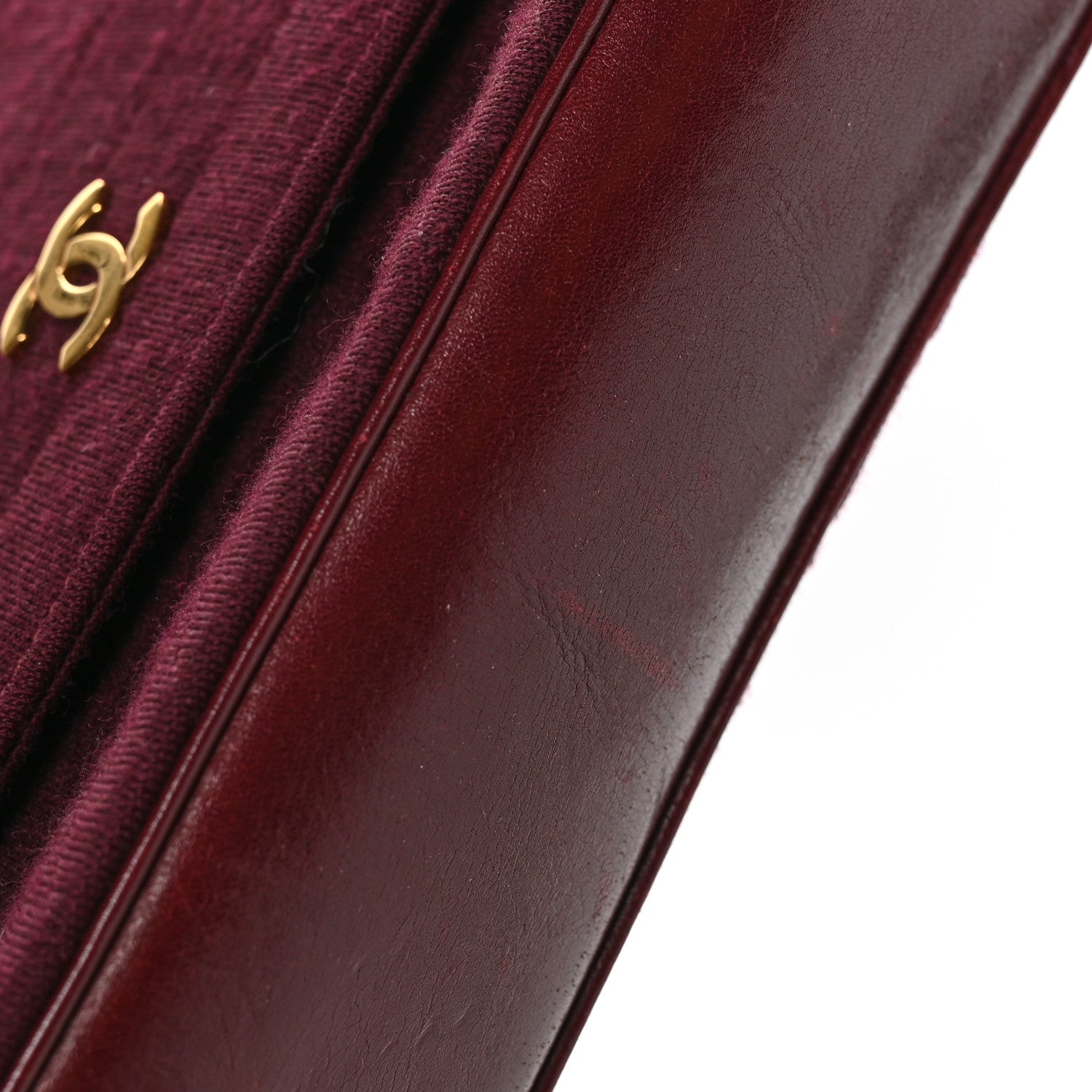 Chanel Lambskin Jersey Quilted Single Flap Burgundy 12 of 12