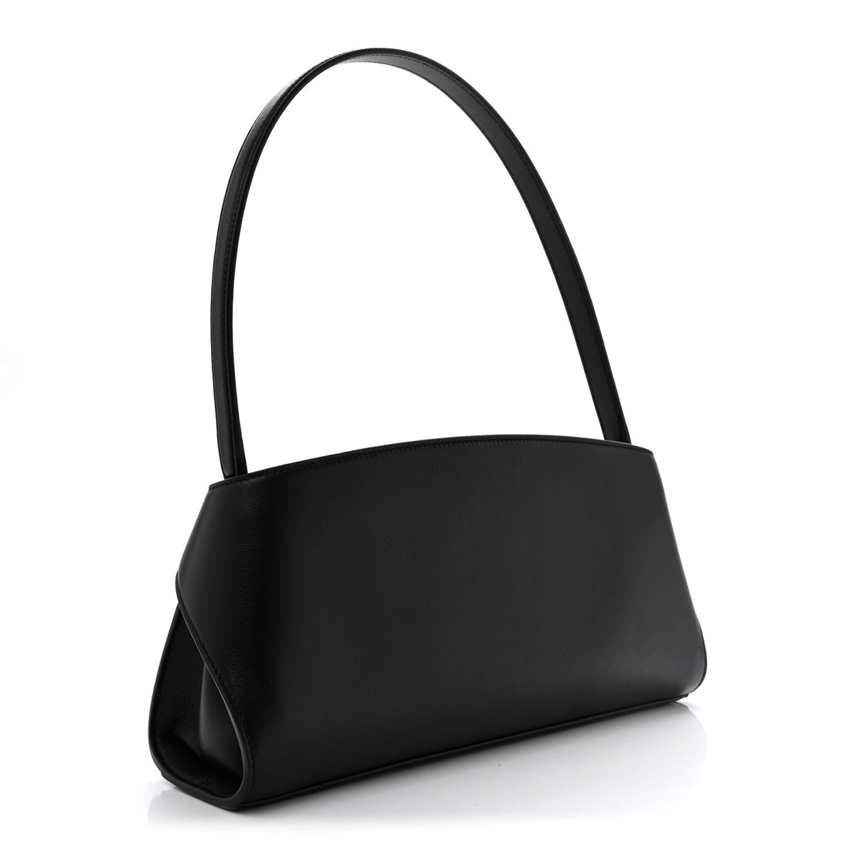 Salvatore Ferragamo Calfskin Hug East West Shoulder Bag Black Burgundy 3 of 10