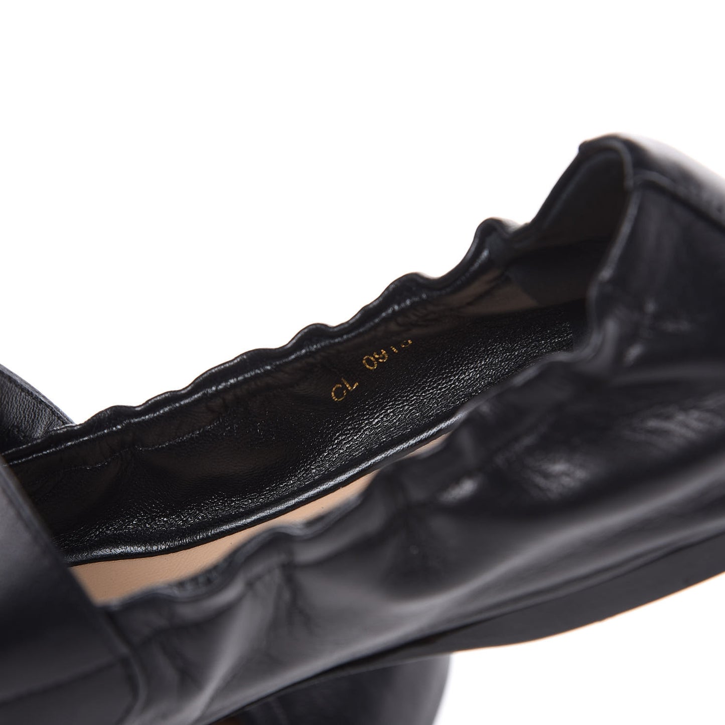 Lambskin Baby-D Ballet Flats 38 Black
