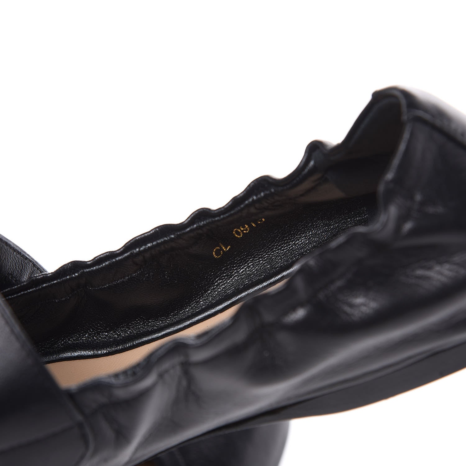 Christian Dior Lambskin Baby-D Ballet Flats 38 Black 8 of 10