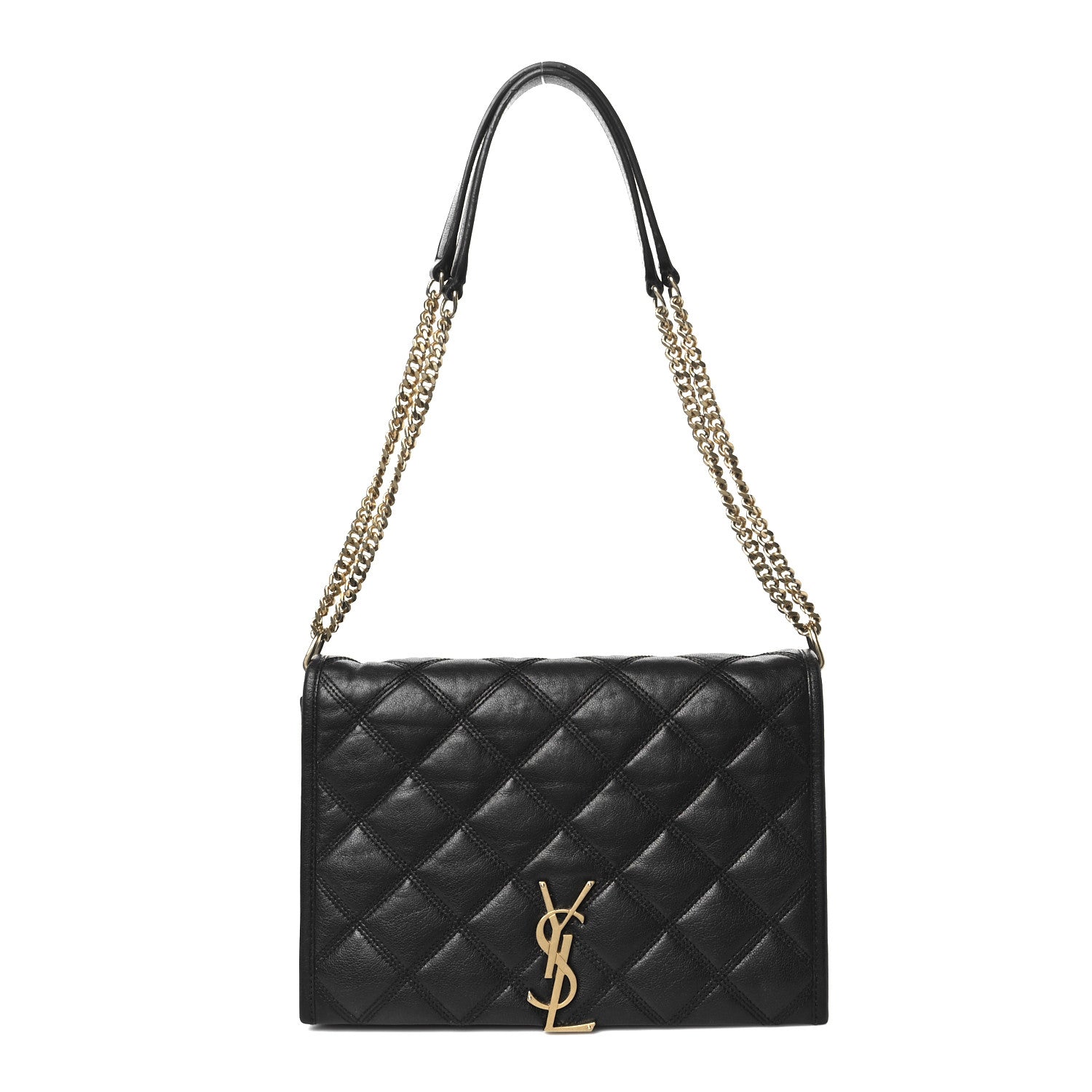 Saint Laurent Lambskin Quilted Mini Becky Chain Bag Black 1 of 13