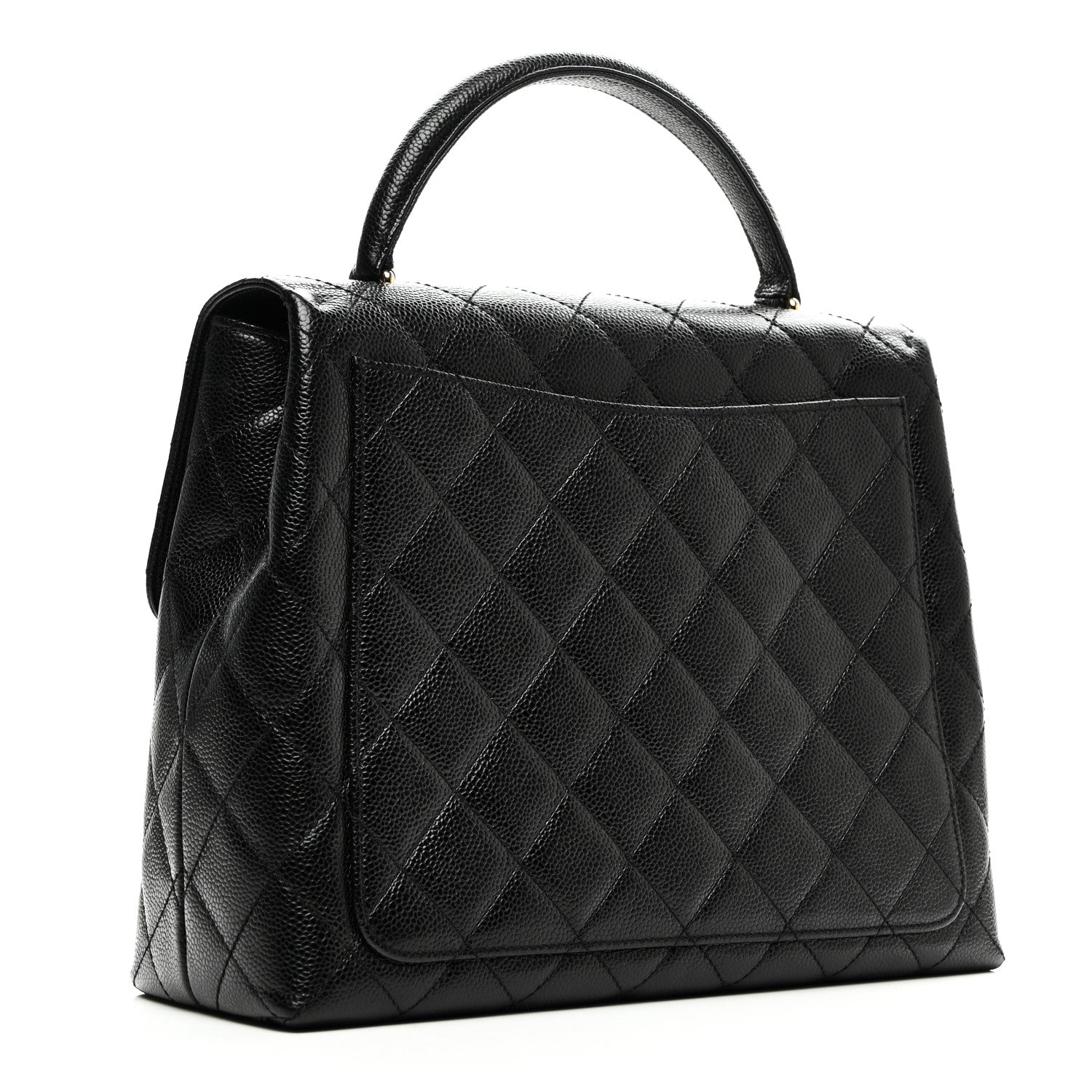 Chanel Caviar Quilted Jumbo Kelly Flap Black 3 of 10