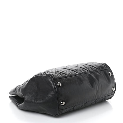Chanel Soft Caviar Quilted Large Cells Tote Black 3 of 4