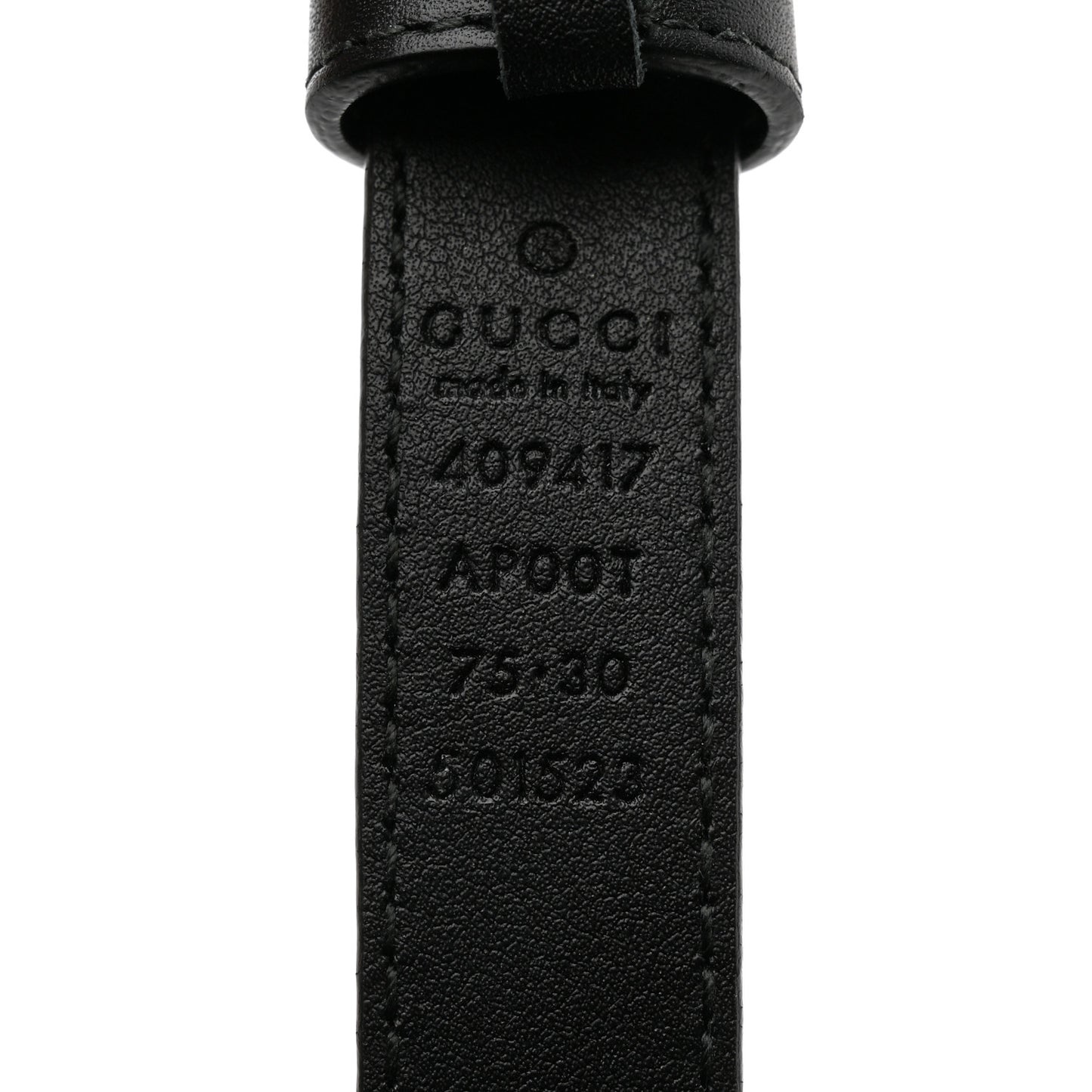 Calfskin Double G 20mm Belt 75 30 Black
