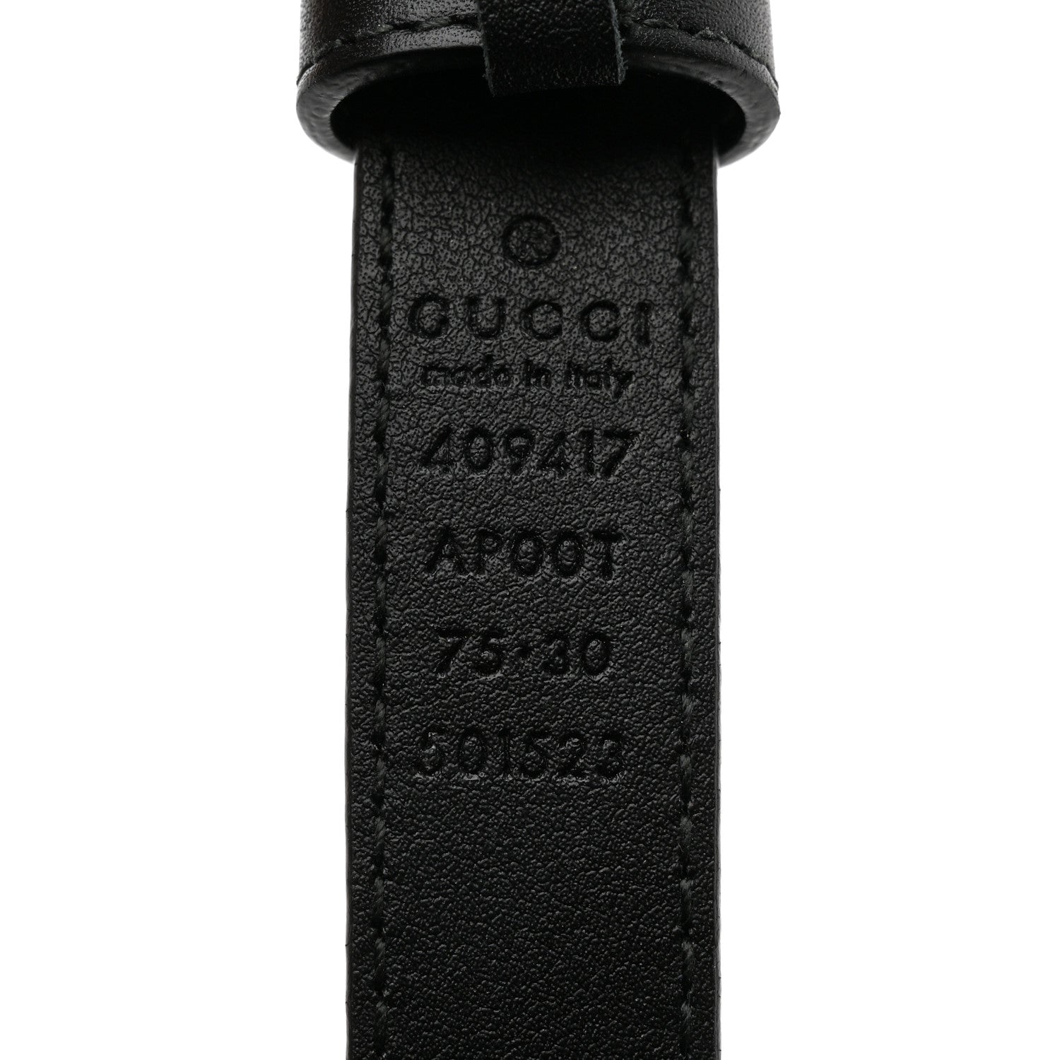 Gucci Calfskin Double G 20mm Belt 75 30 Black 5 of 6