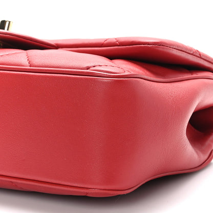 Chanel Lambskin Quilted Small Easy Carry Flap Red 9 of 9