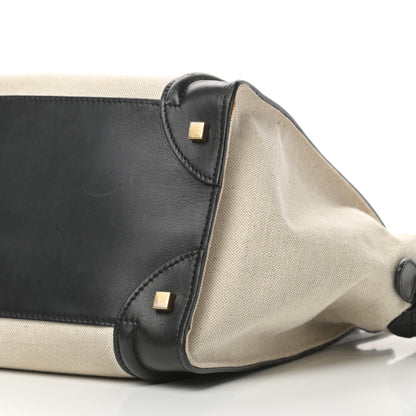 Celine Natural Canvas Smooth Calfskin Mini Luggage Cream 10 of 17