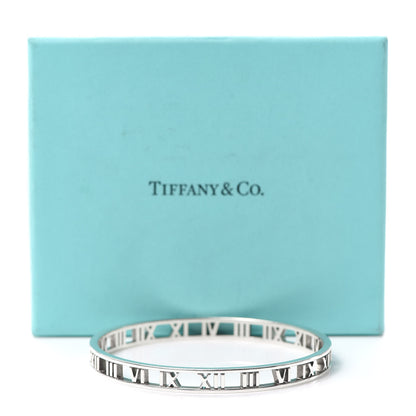 Tiffany Sterling Silver Narrow Atlas Open Bangle Bracelet 5 of 5
