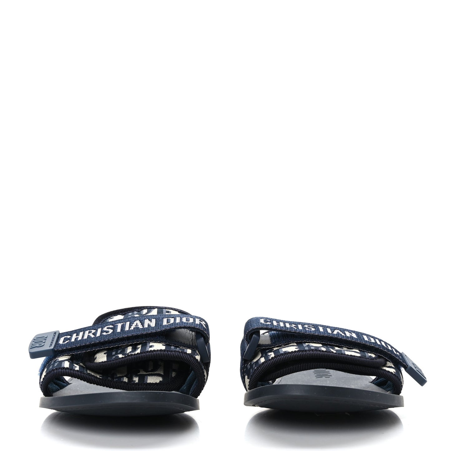 Nylon Oblique Dio(r)evolution Slide Sandals 40 Deep Blue