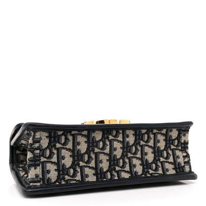 Christian Dior Oblique 30 Montaigne East West Chain Flap Bag Blue 4 of 11