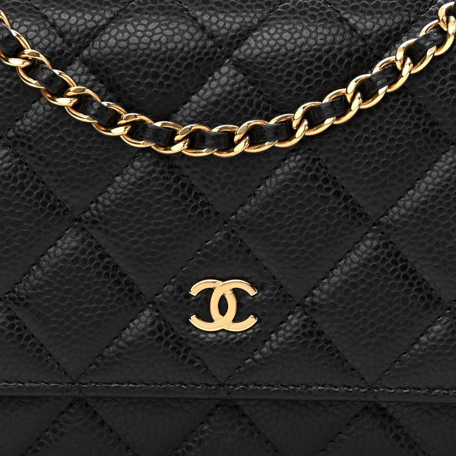 Chanel Caviar Quilted Wallet On Chain WOC Black 8 of 12