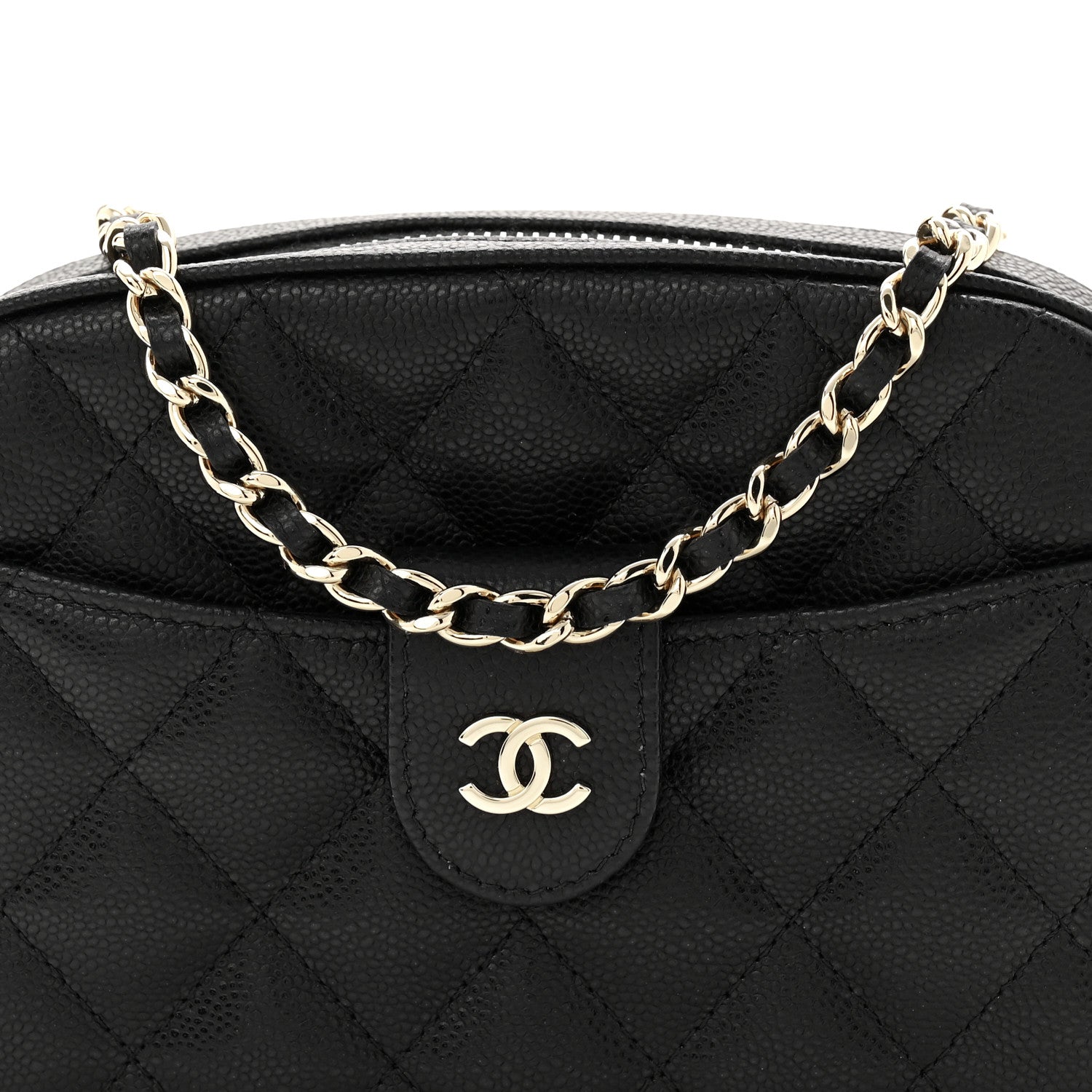 Chanel Caviar Quilted Chain Camera Bag Black 8 of 11