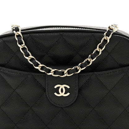 Chanel Caviar Quilted Chain Camera Bag Black 8 of 11
