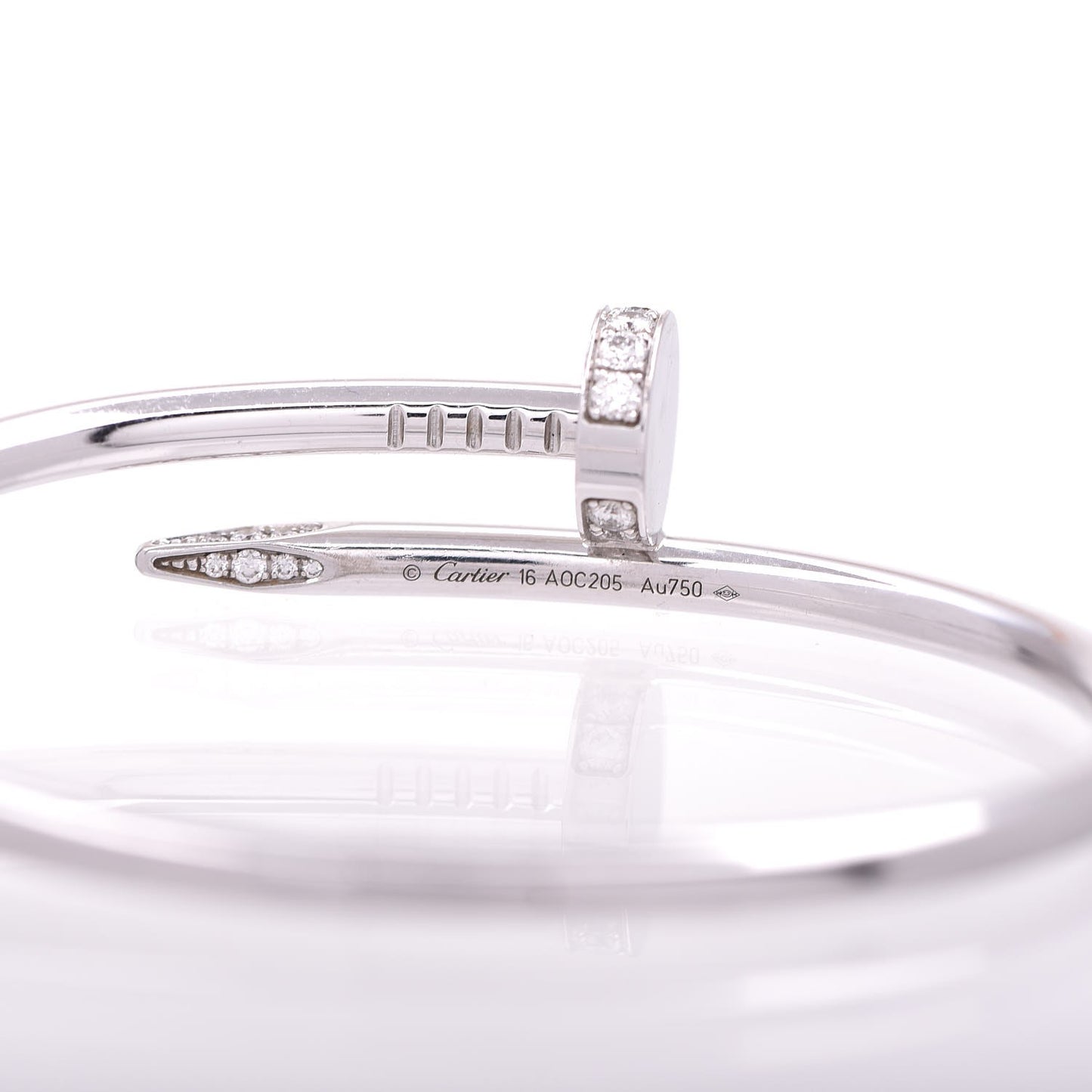 18K White Gold Diamond Juste Un Clou Bracelet 16