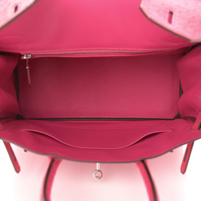 Hermes Ostrich Birkin 30 Rose Tyrien 5 of 17