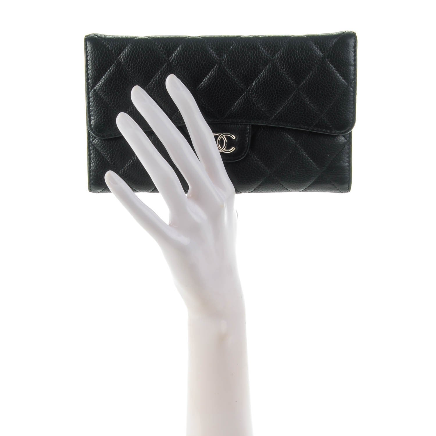 Chanel Caviar Quilted Large Flap Wallet Black 2 of 8