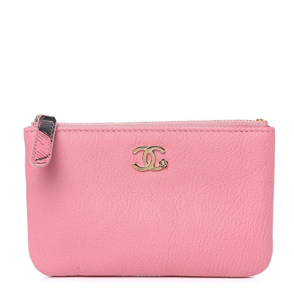 Chanel Goatskin Small CC Clover Cosmetic Case Pink 1 of 8