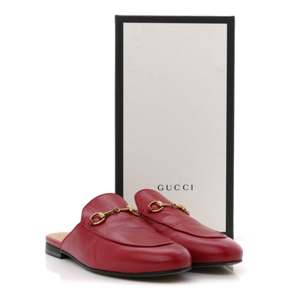 Gucci Malaga Kid Womens Princetown Slippers 39 Hibiscus Red 13 of 13