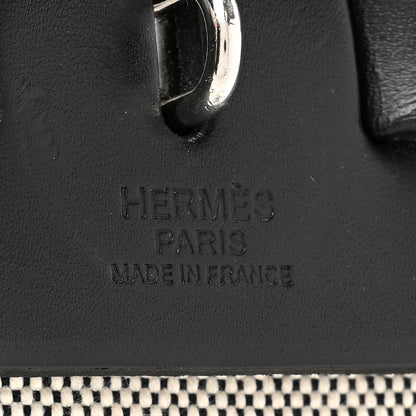 Hermes Toile H Berline Vache Hunter Herbag Zip PM 31 Black Ecru 8 of 14