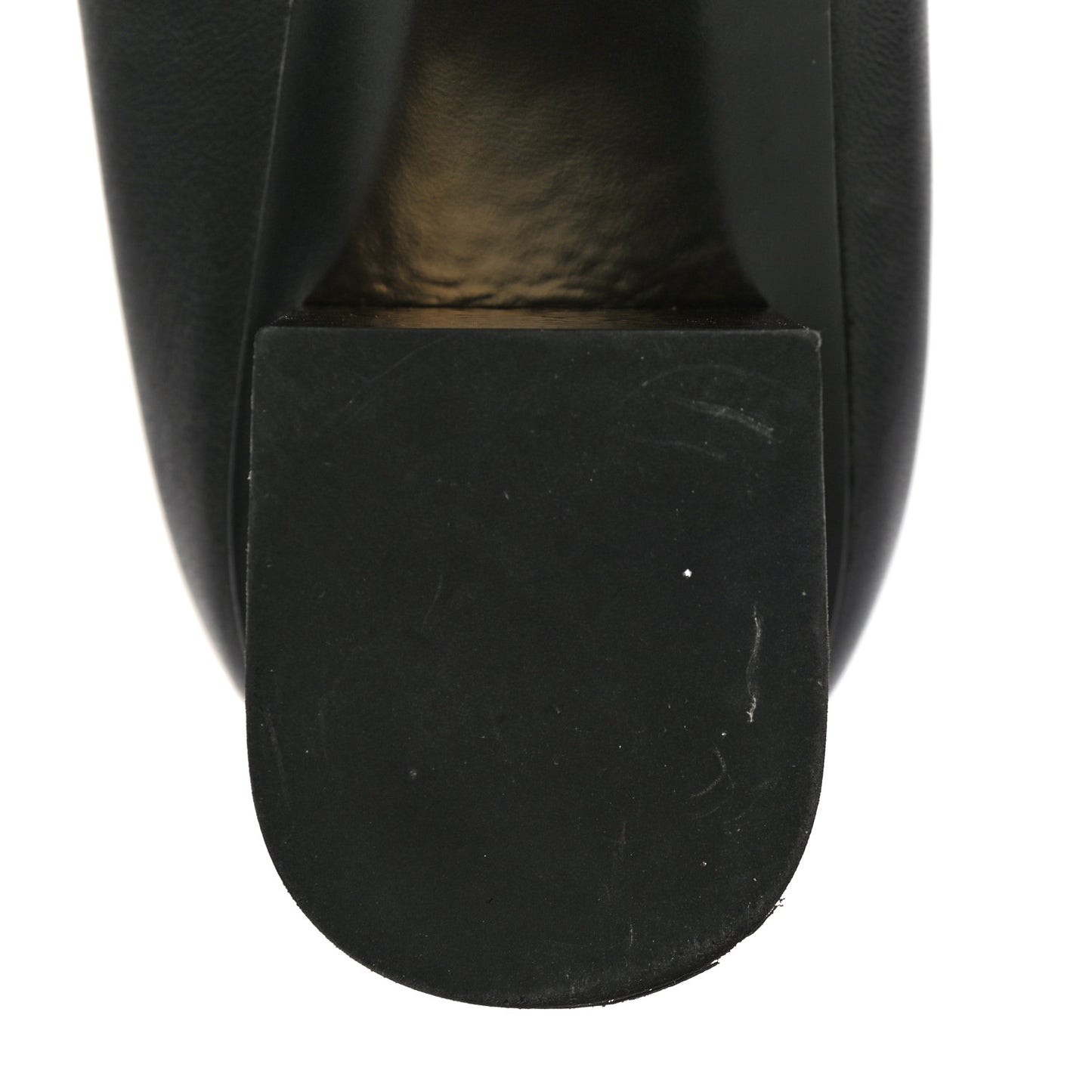 Lambskin Grosgrain Cap Toe Egyptian Amulet CC Pumps 40.5 Black