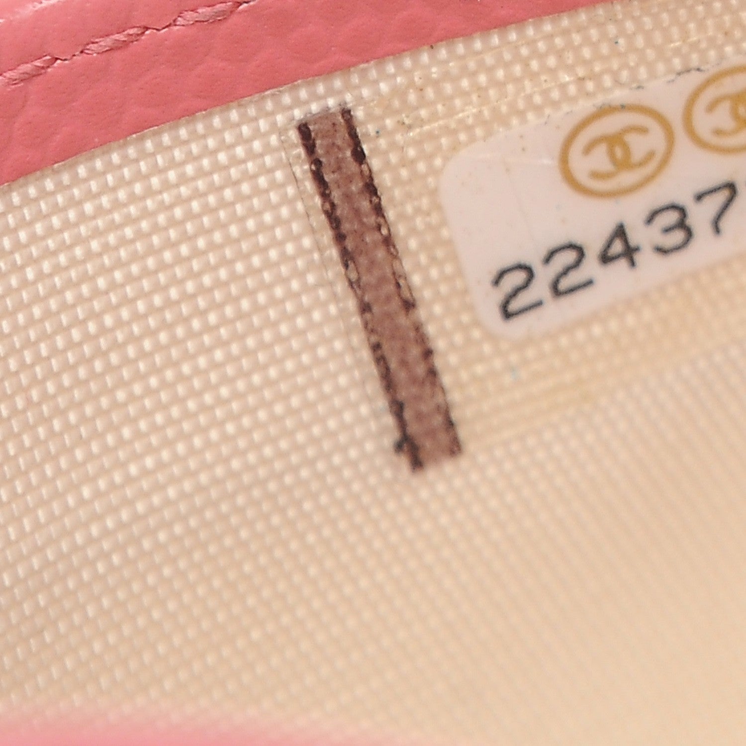 Chanel Caviar Chevron Quilted Card Holder Pink 8 of 9