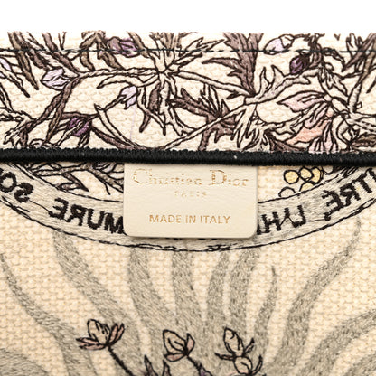 Christian Dior Canvas Embroidered Medium 4 Saisons Hiver Soleil Book Tote Multicolor 6 of 13