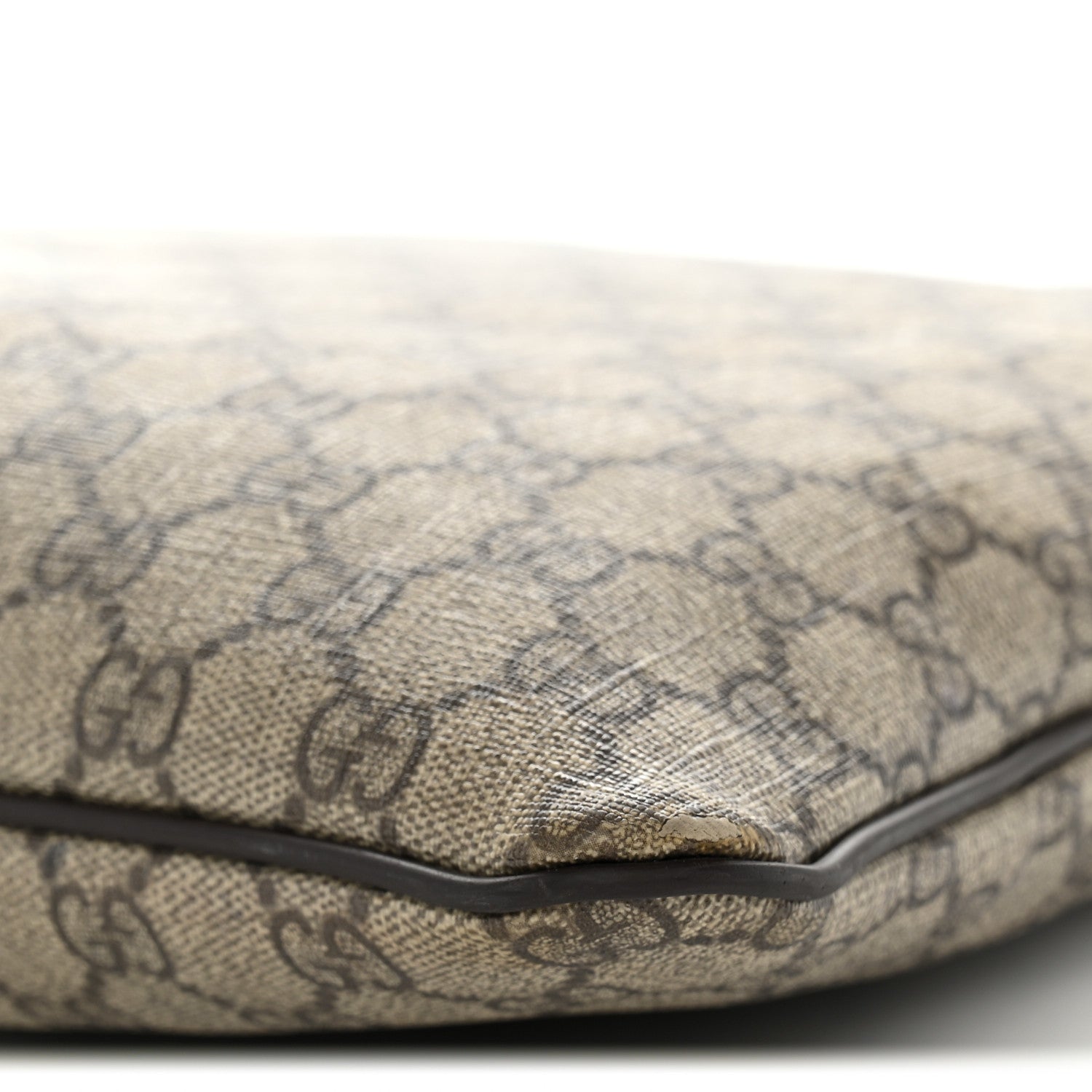 Gucci GG Supreme Monogram Medium Flat Messenger Bag Dark Brown 10 of 12