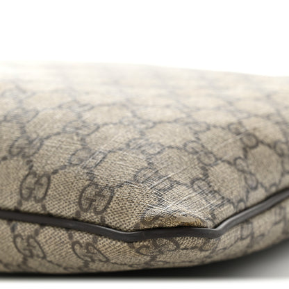 Gucci GG Supreme Monogram Medium Flat Messenger Bag Dark Brown 10 of 12