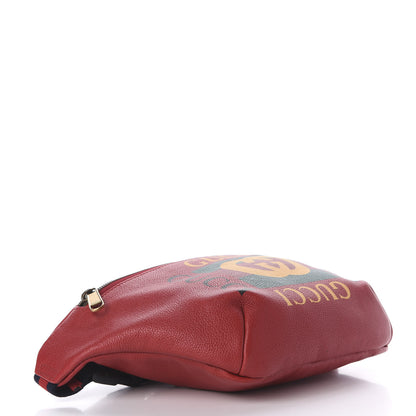 Gucci Grained Calfskin Logo Belt Bag Hibiscus Red 4 of 9