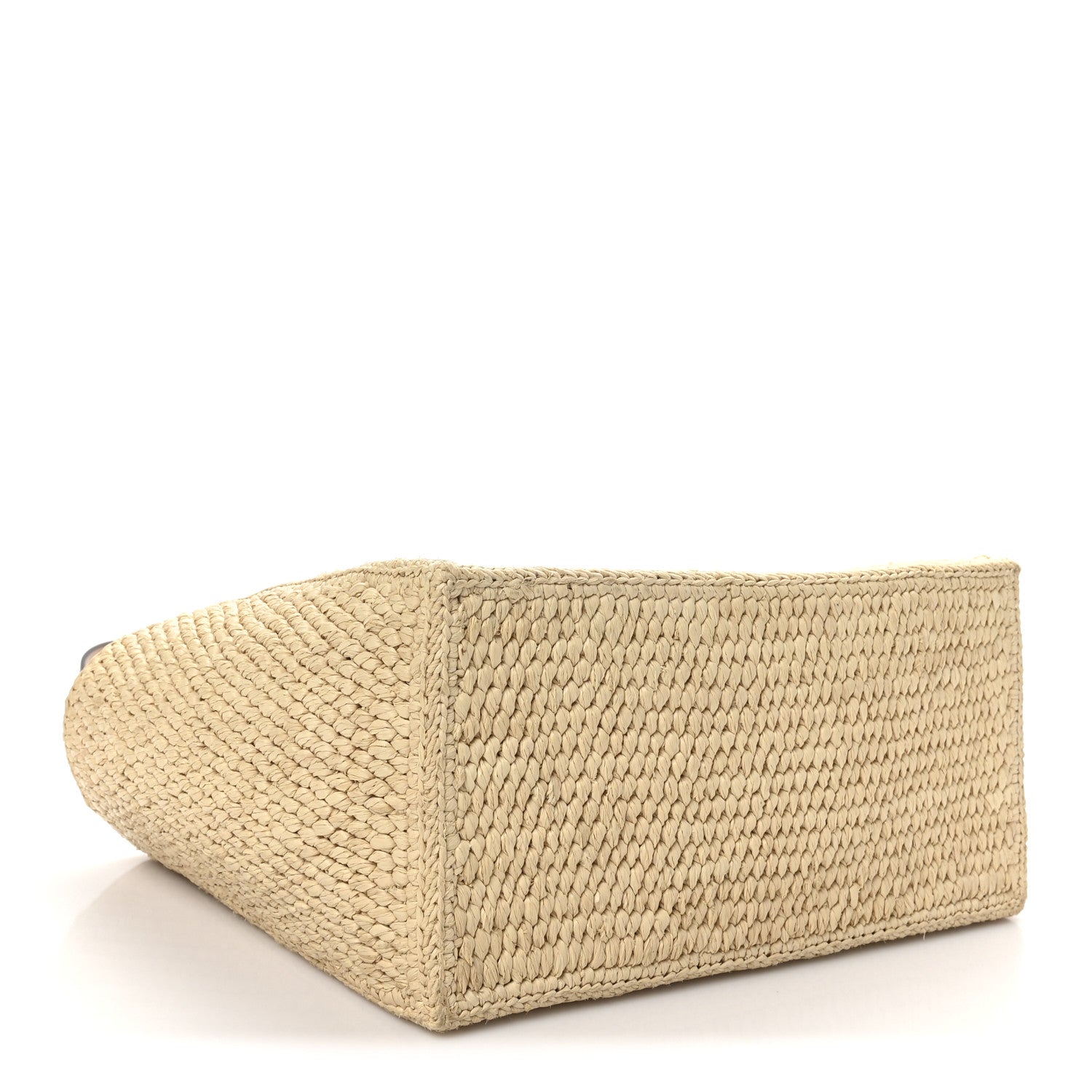 Celine Raffia Calfskin Triomphe Small Cabas Thais Tan 5 of 10