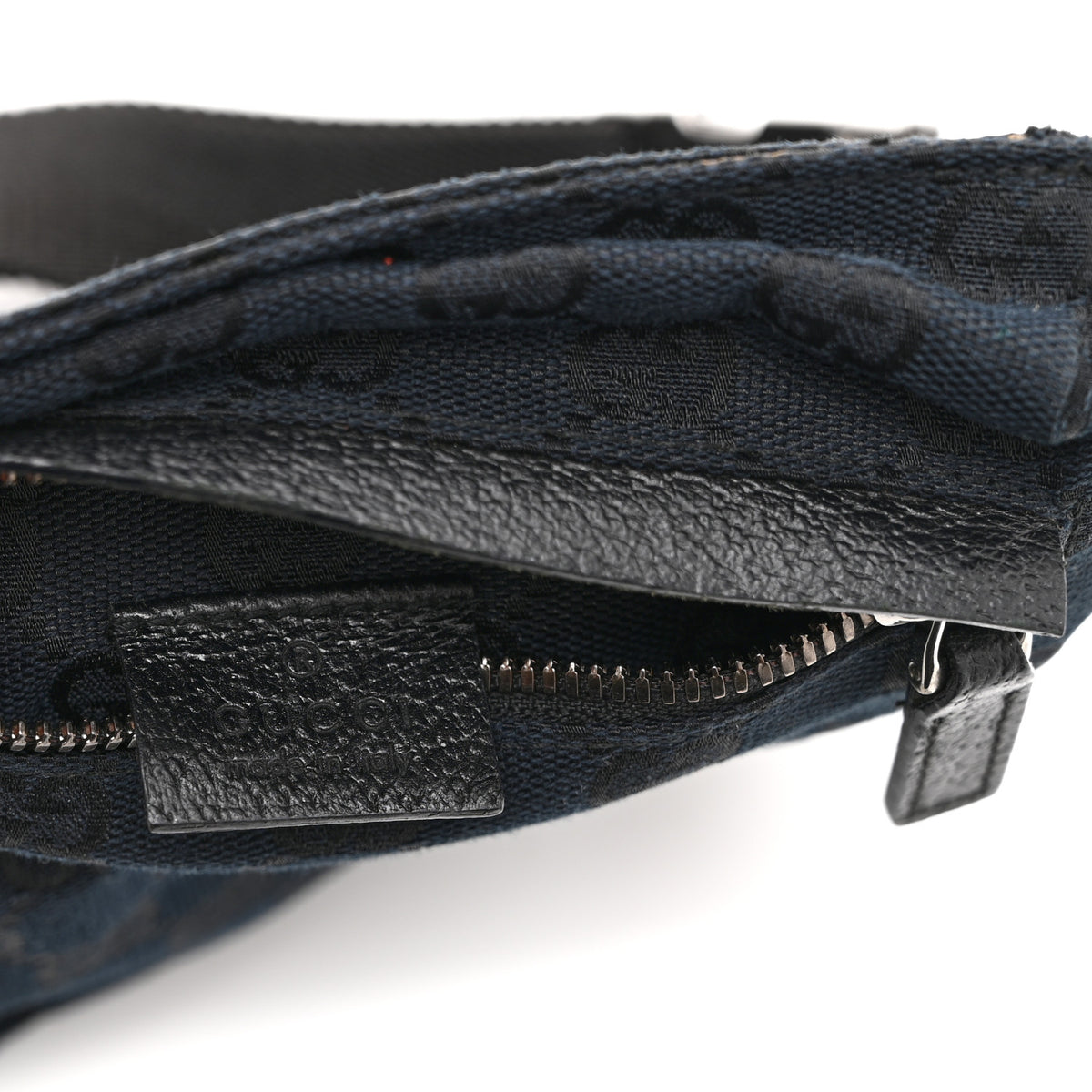 Gucci GG Monogram Double Pocket Belt Bag Black 6 of 10