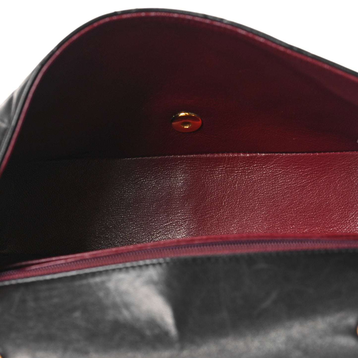 Lambskin Medium Single Flap Black