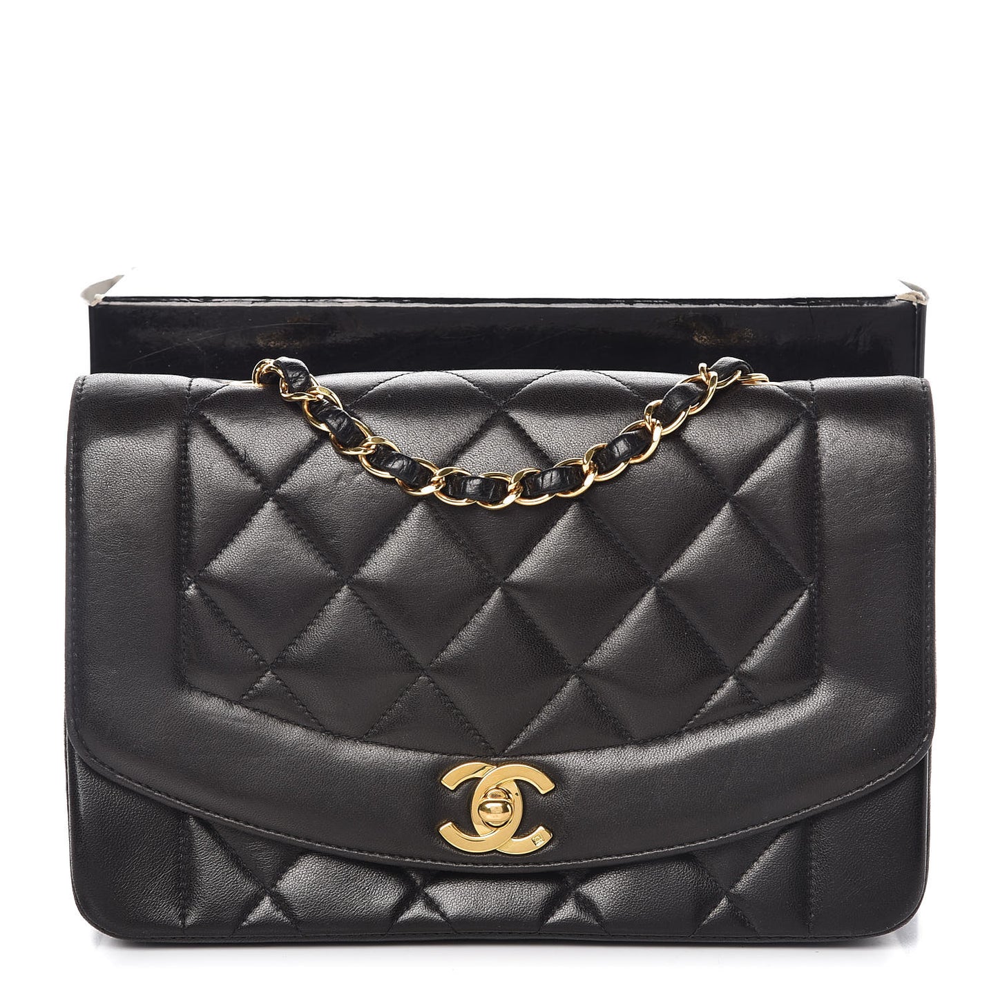 Lambskin Quilted Small Single Flap Black