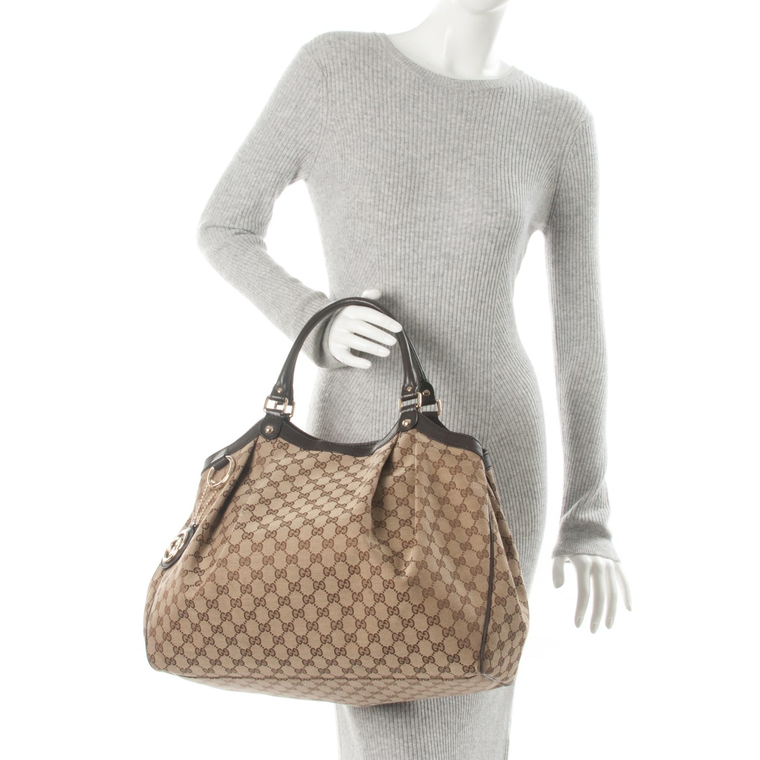 Gucci Monogram Large Sukey Tote Dark Brown 2 of 7