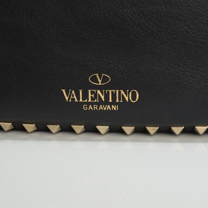 Valentino Garavani Vitello Medium Rockstud Tote Black 7 of 7