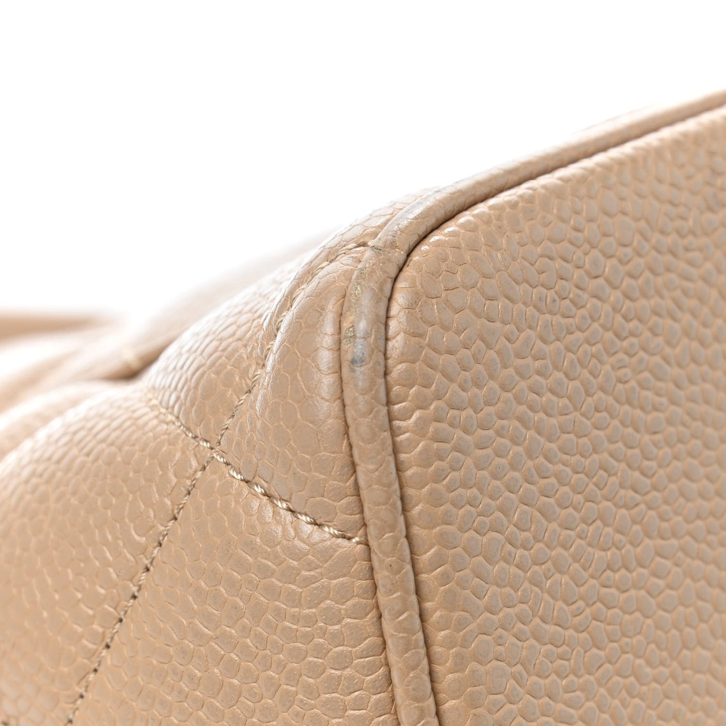 Caviar Quilted Medallion Tote Beige