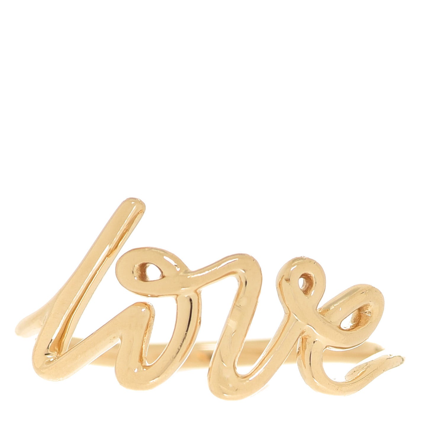 18K Yellow Gold Paloma's Graffiti Love Ring 57 8