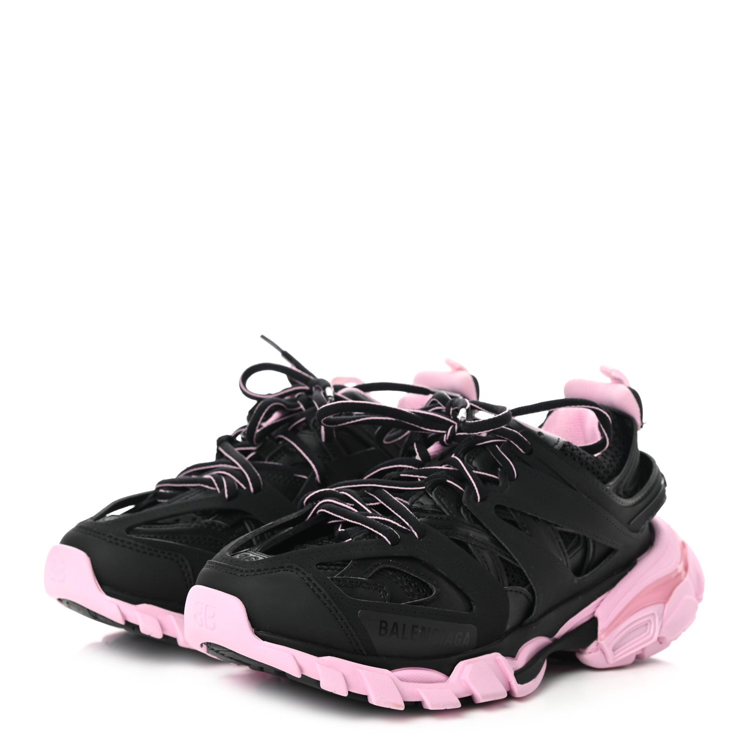 Balenciaga Mesh Nylon Bi-Color Womens Track Sneakers 36 Black Pink 3 of 7