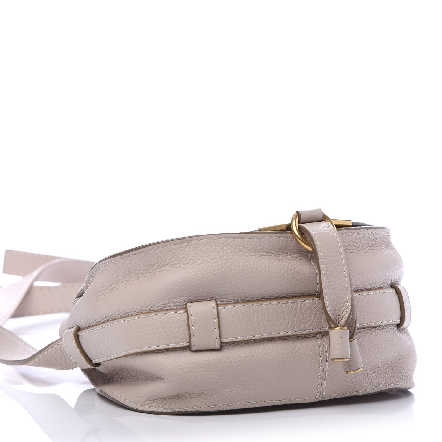 Chloe Calfskin Mini Marcie Round Crossbody Bag Abstract White 4 of 10