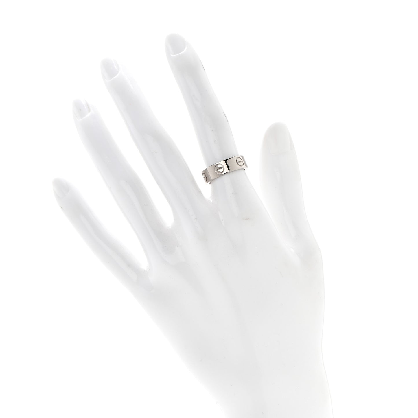 18K White Gold 5.5mm LOVE Ring 49 5