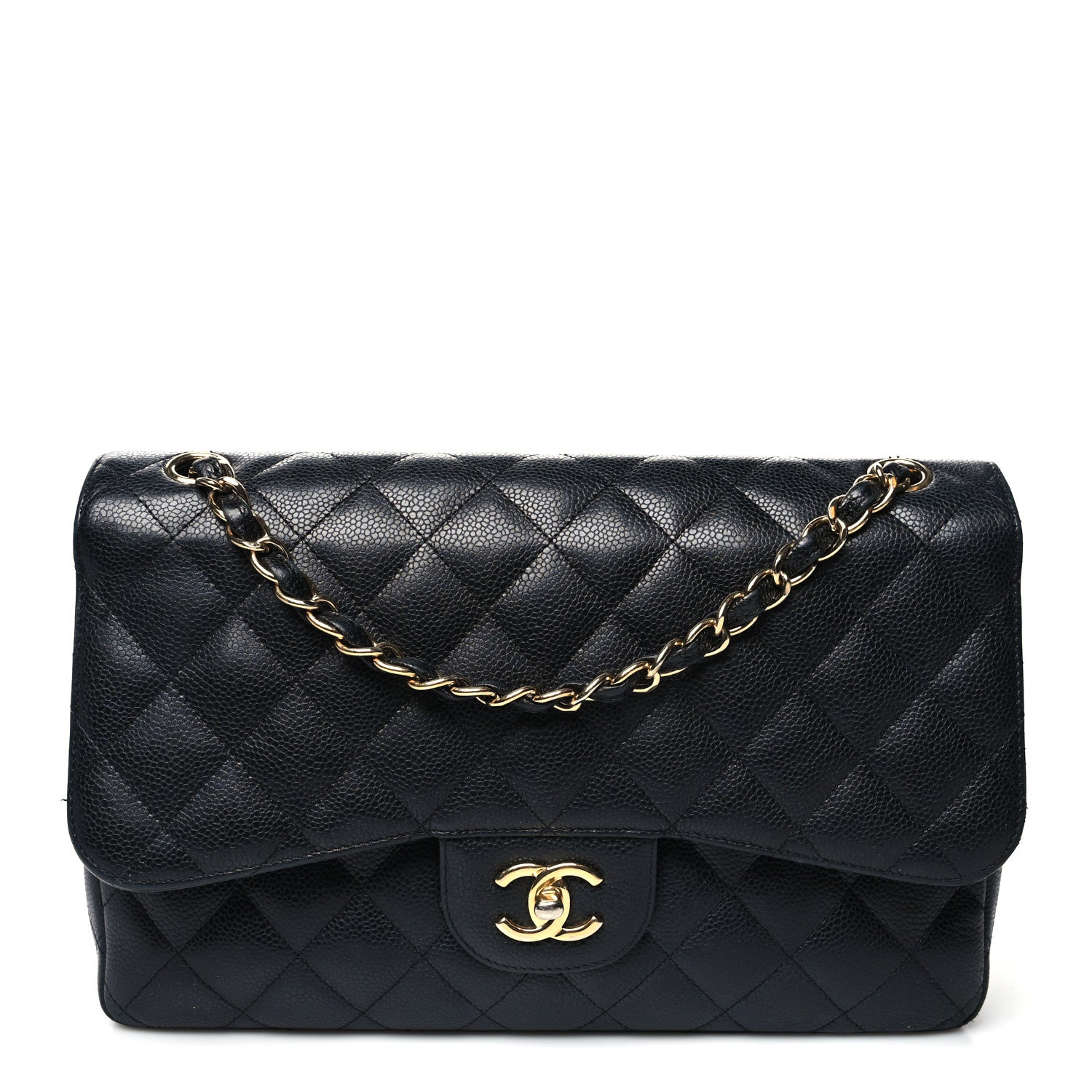 Chanel Caviar Quilted Jumbo Double Flap Black 1 of 16