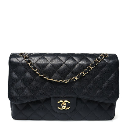 Chanel Caviar Quilted Jumbo Double Flap Black 1 of 16