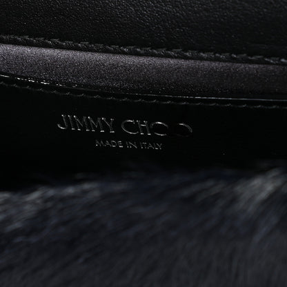 Jimmy Choo Faux Mink Varenne Chain Clutch Navy 6 of 8