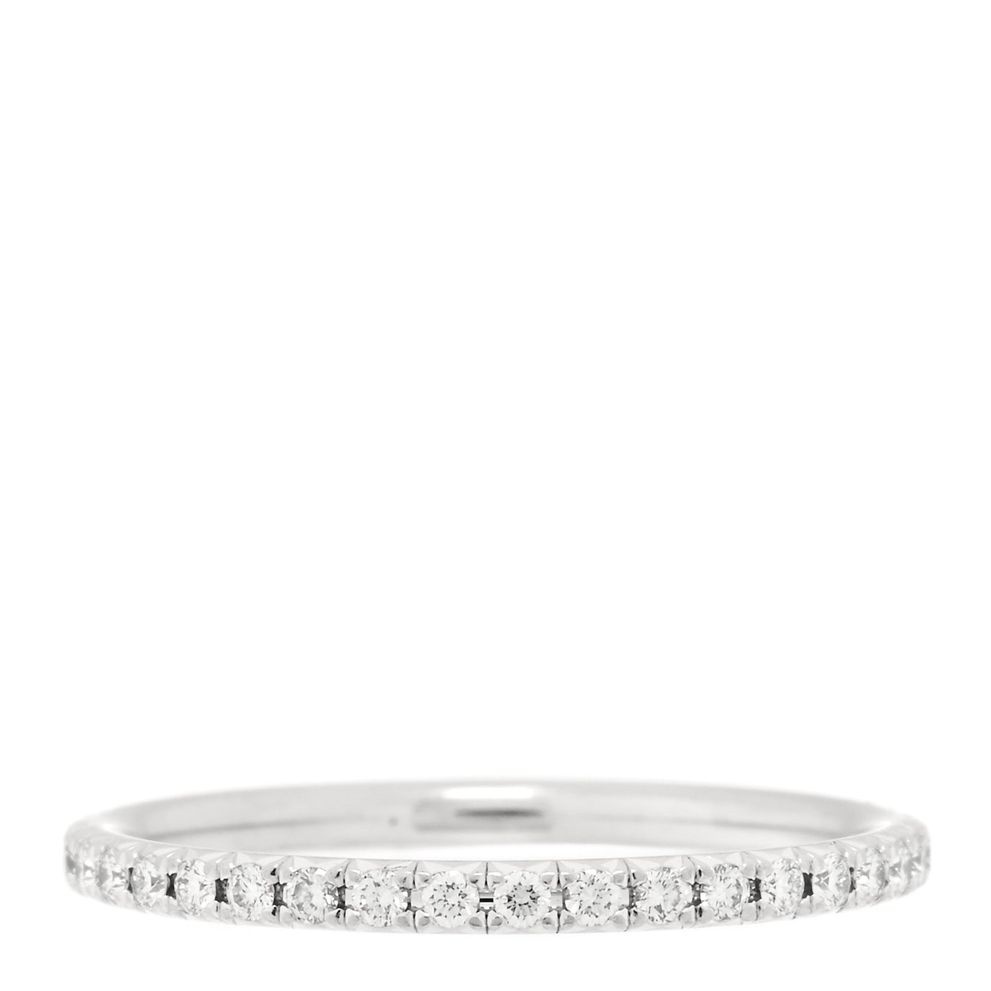 18K White Gold Diamond Metro Band Ring 47 4