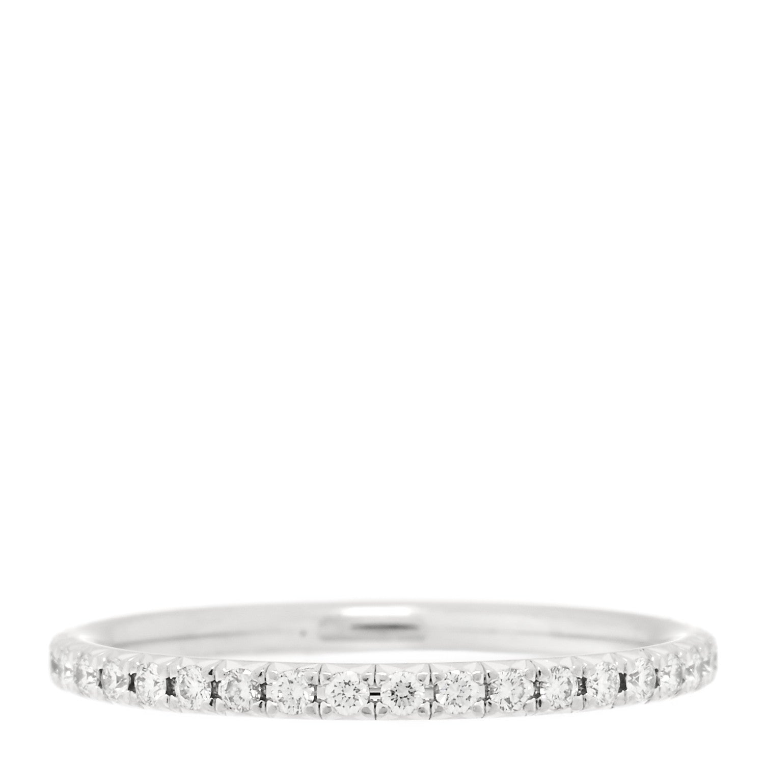 Tiffany 18K White Gold Diamond Metro Band Ring 47 4 4 of 4
