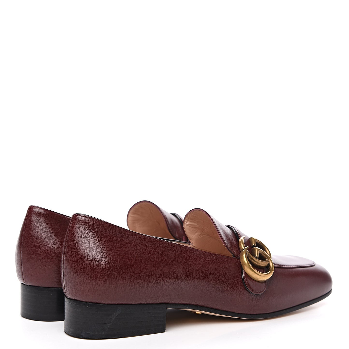Malaga Kid Womens GG Marmont Loafers 36 Vintage Bordeaux