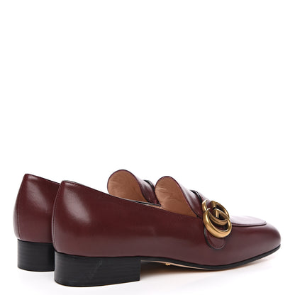 Gucci Malaga Kid Womens GG Marmont Loafers 36 Vintage Bordeaux 4 of 9