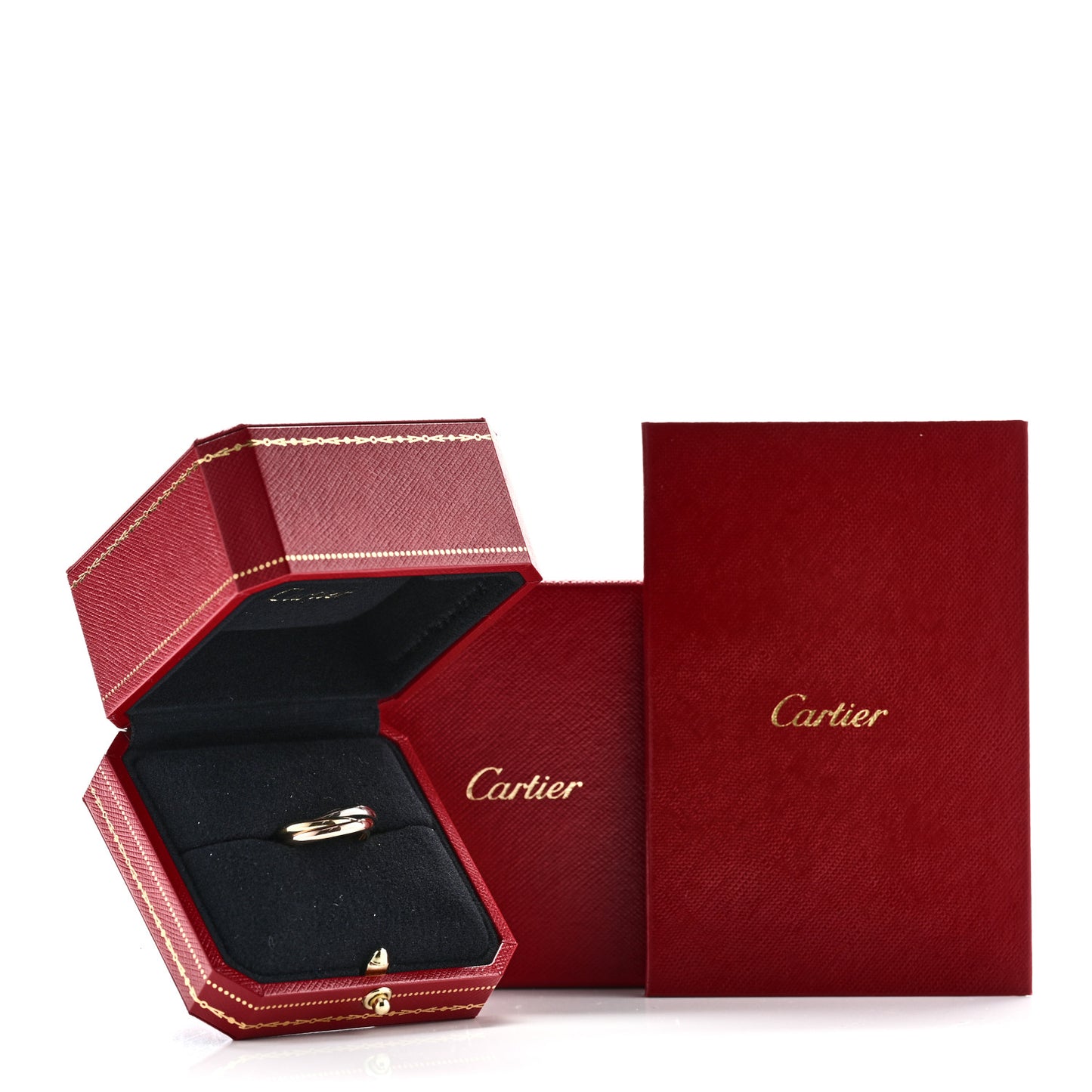 18K Pink Yellow White Gold Small Trinity Ring 54 7