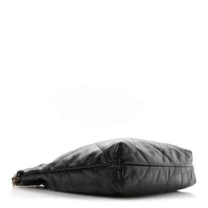 Chanel Shiny Calfskin Quilted Small Chanel 22 Black 5 of 11